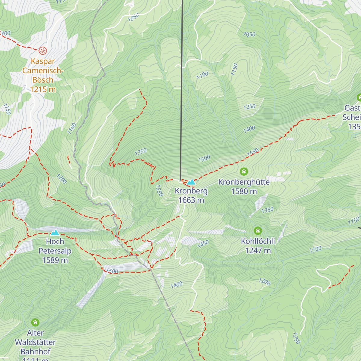 Berggasthaus Kronberg und Bergstation map
