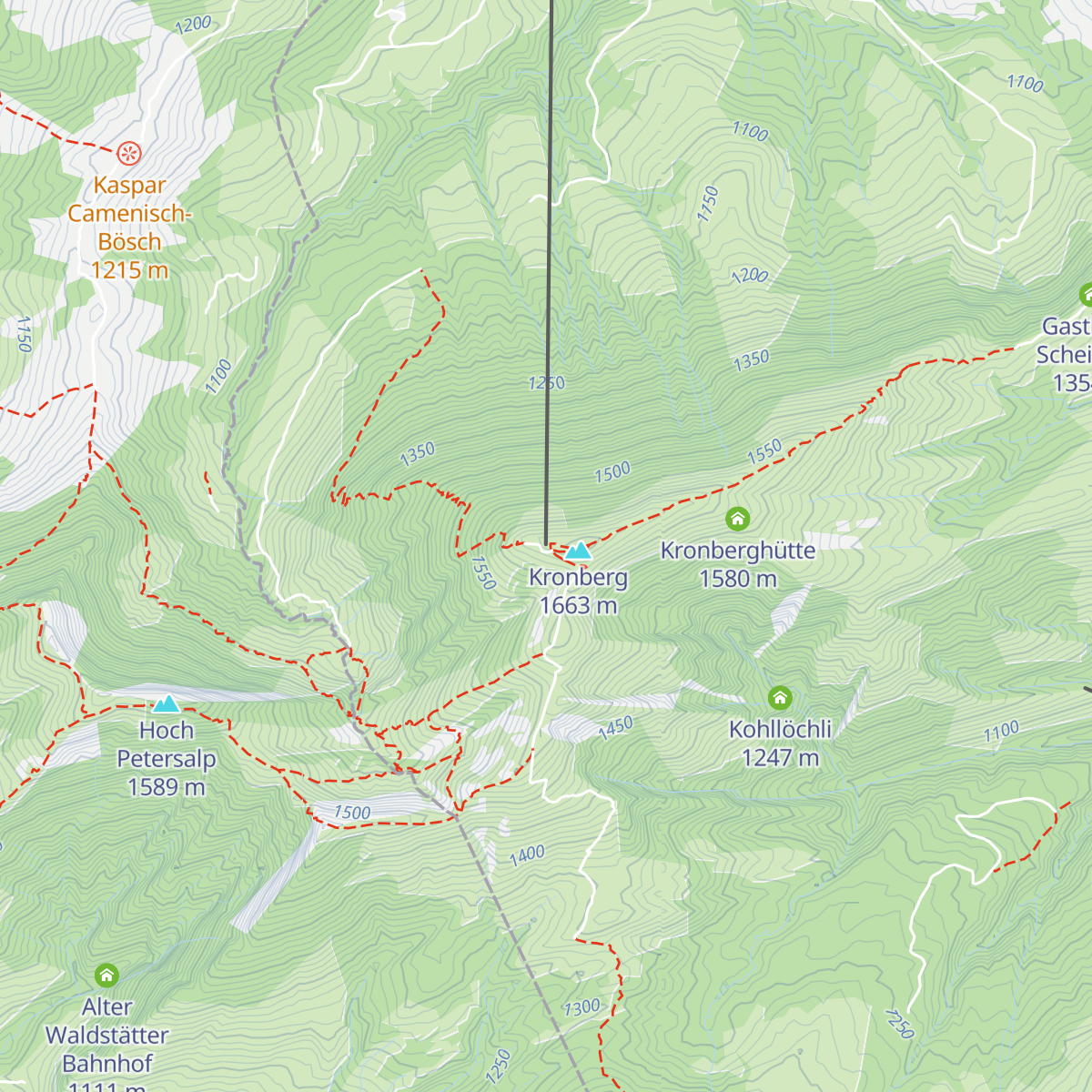 Berggasthaus Kronberg und Bergstation map