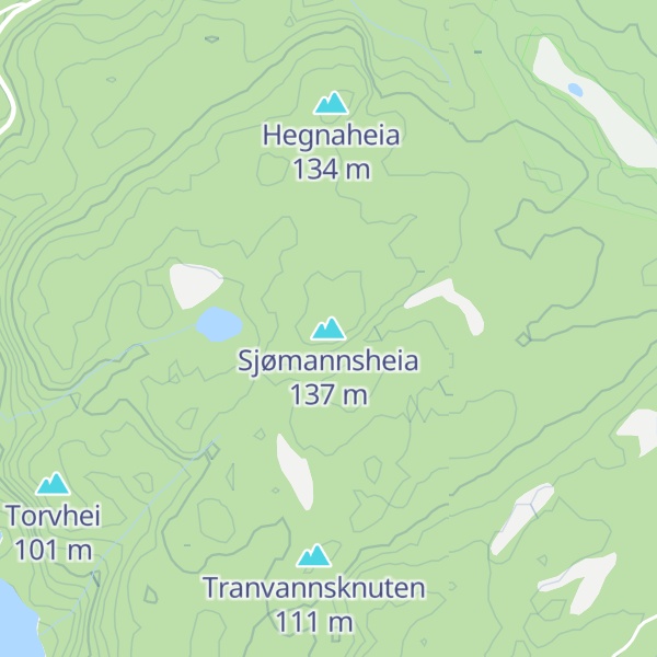 Map of Sjømannsheia