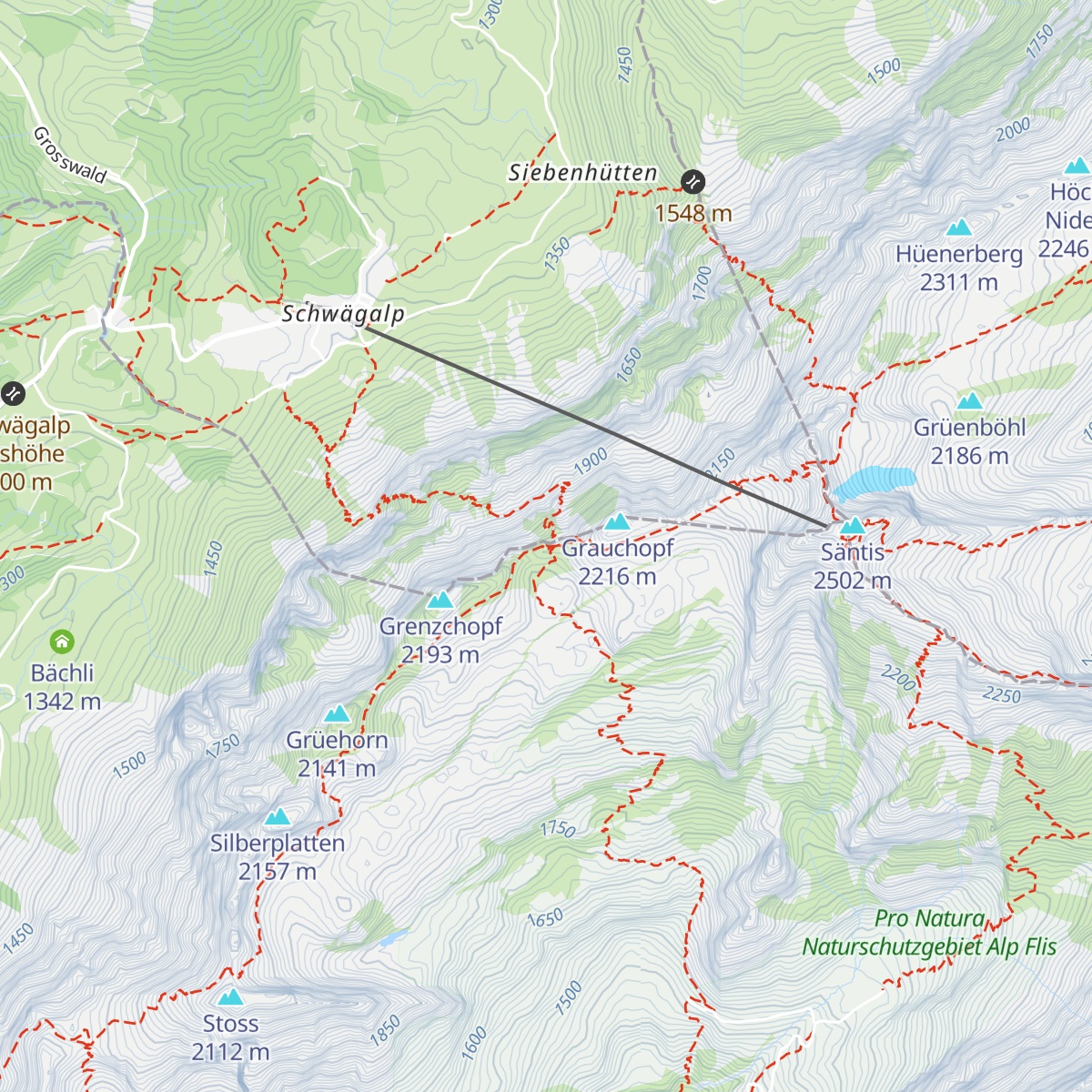Berggasthaus Tierwies map