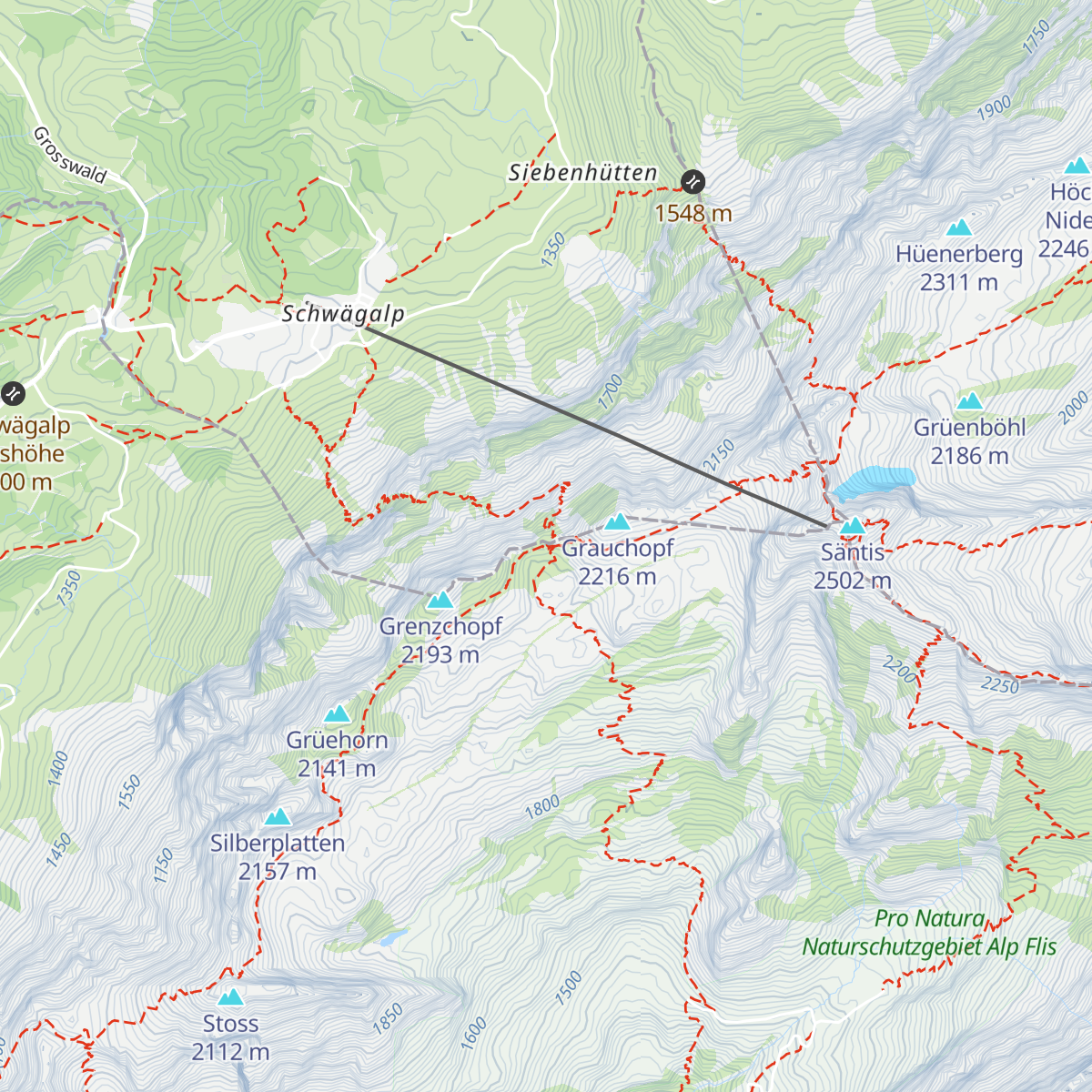 Berggasthaus Tierwies map