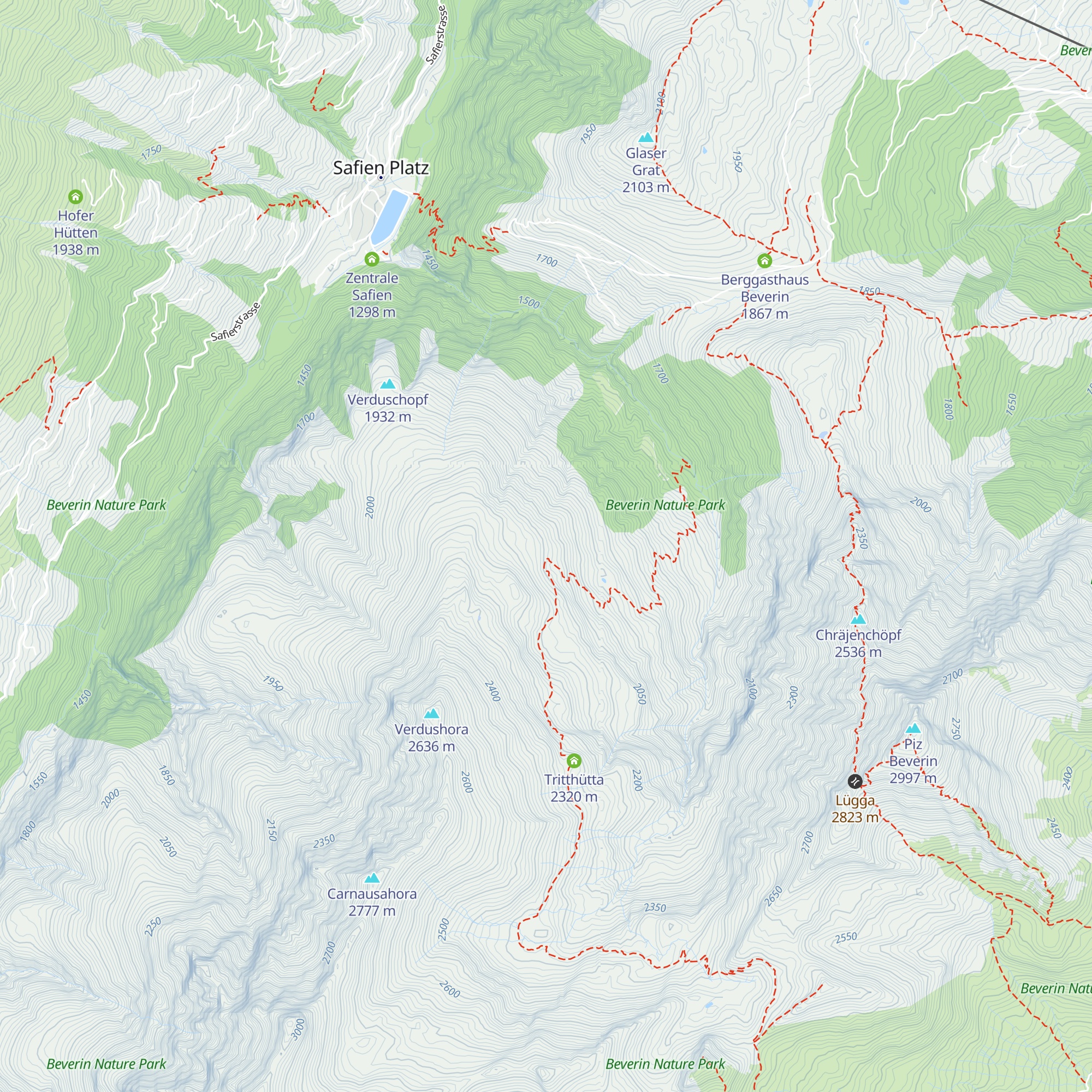 Mittler Hütta map