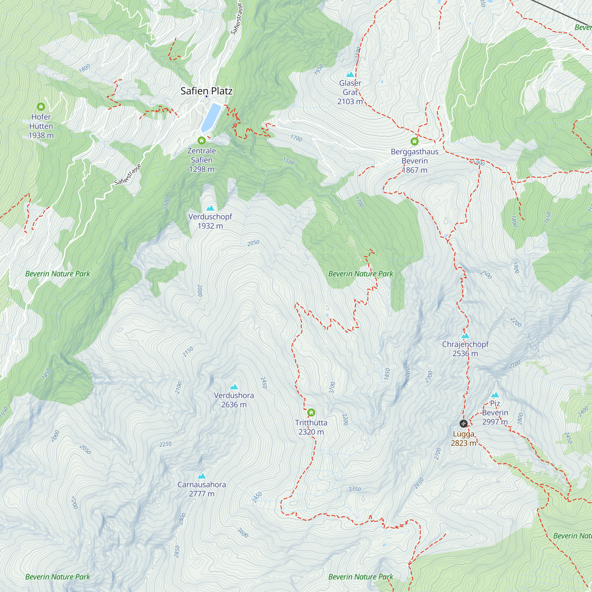 Mittler Hütta map
