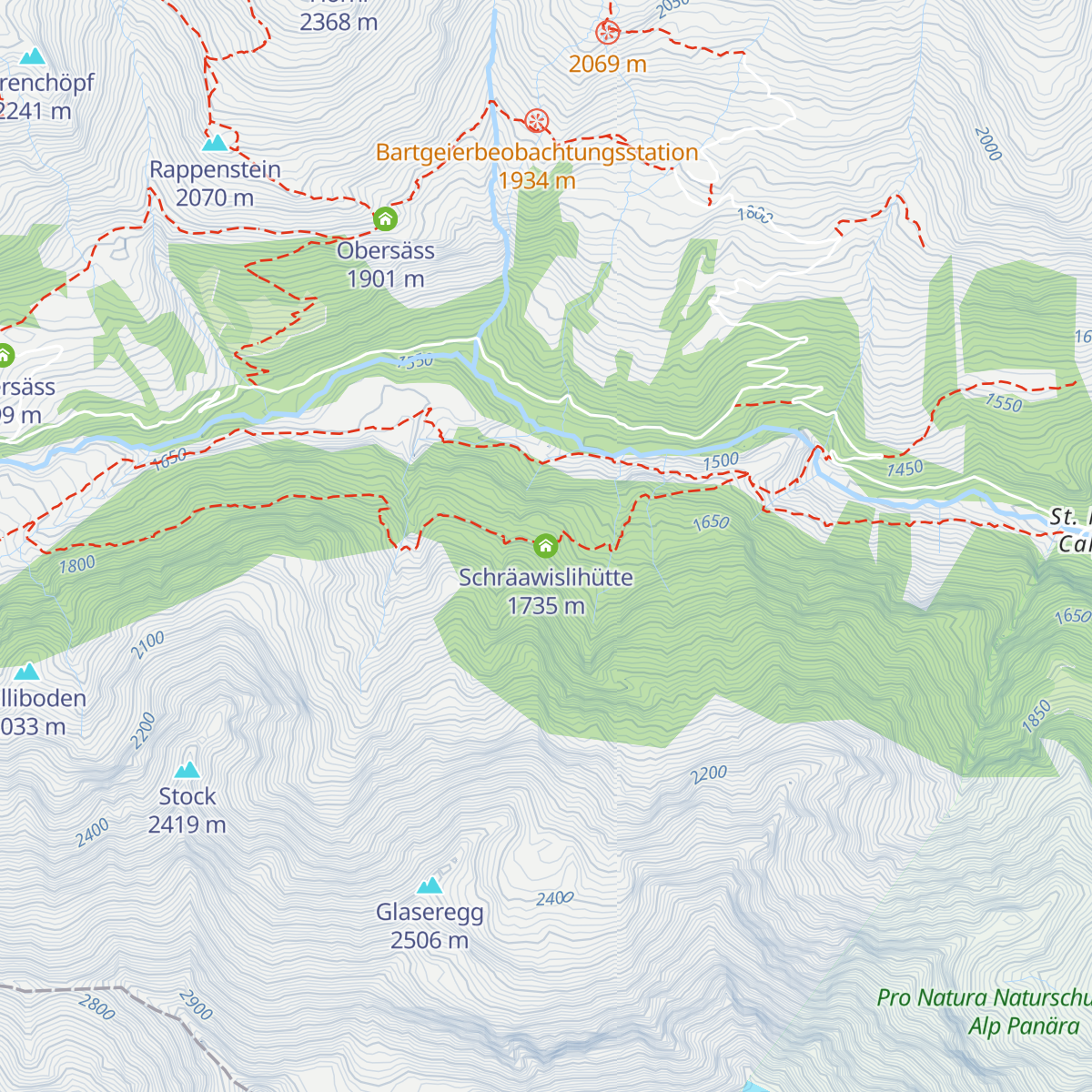 Schräawislihütte map