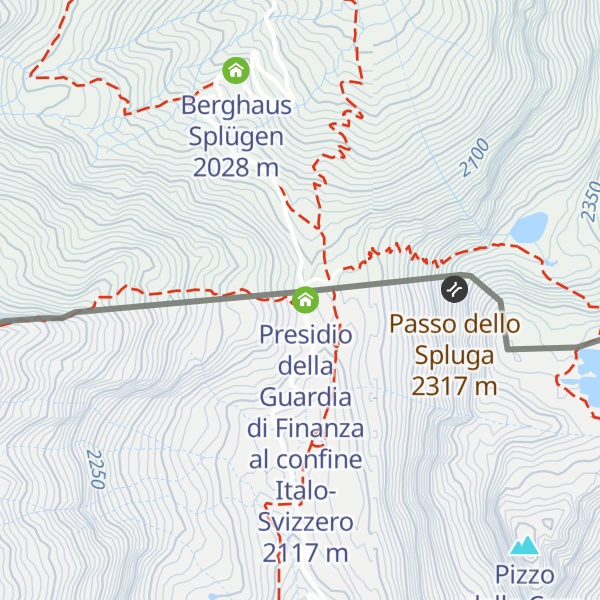 Map of Dogana del Passo dello Spluga