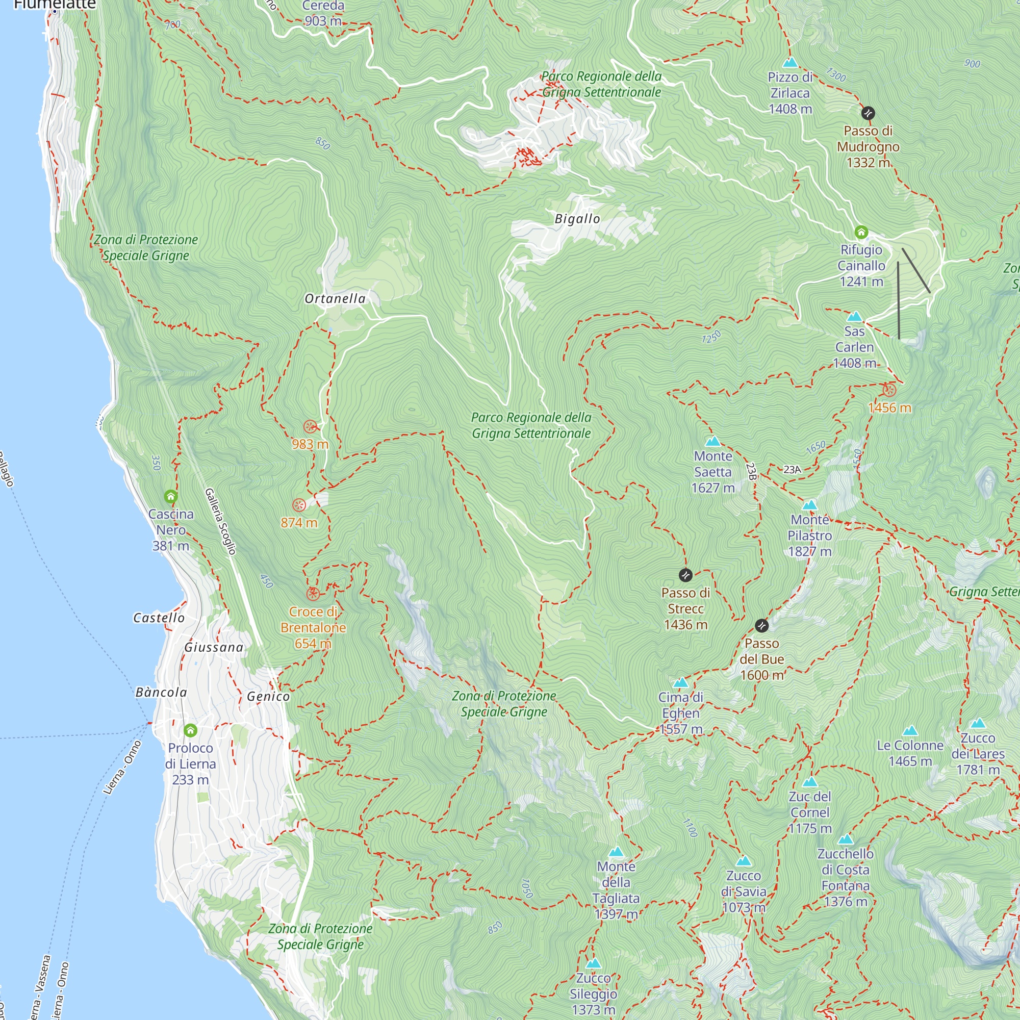 Bivacco Alpe D'esino map