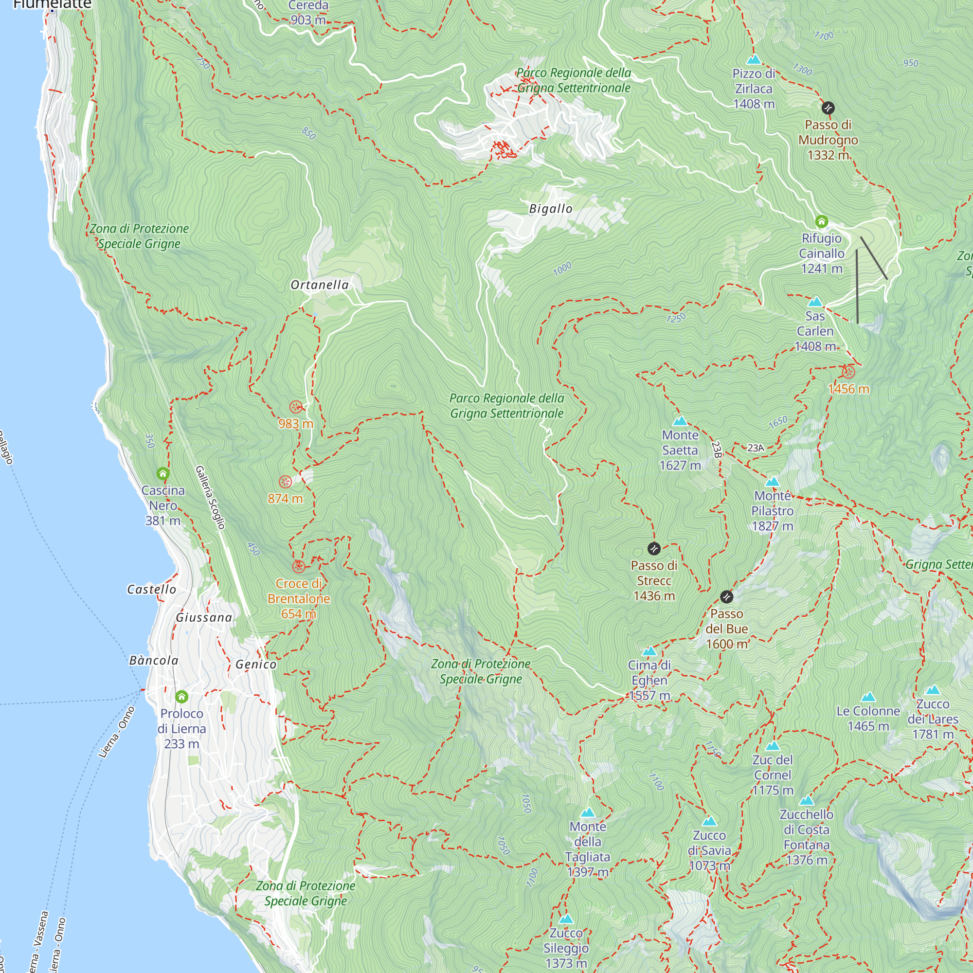 Bivacco Alpe D'esino map
