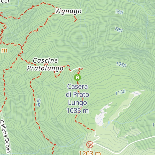 Map of Casera di Prato Lungo