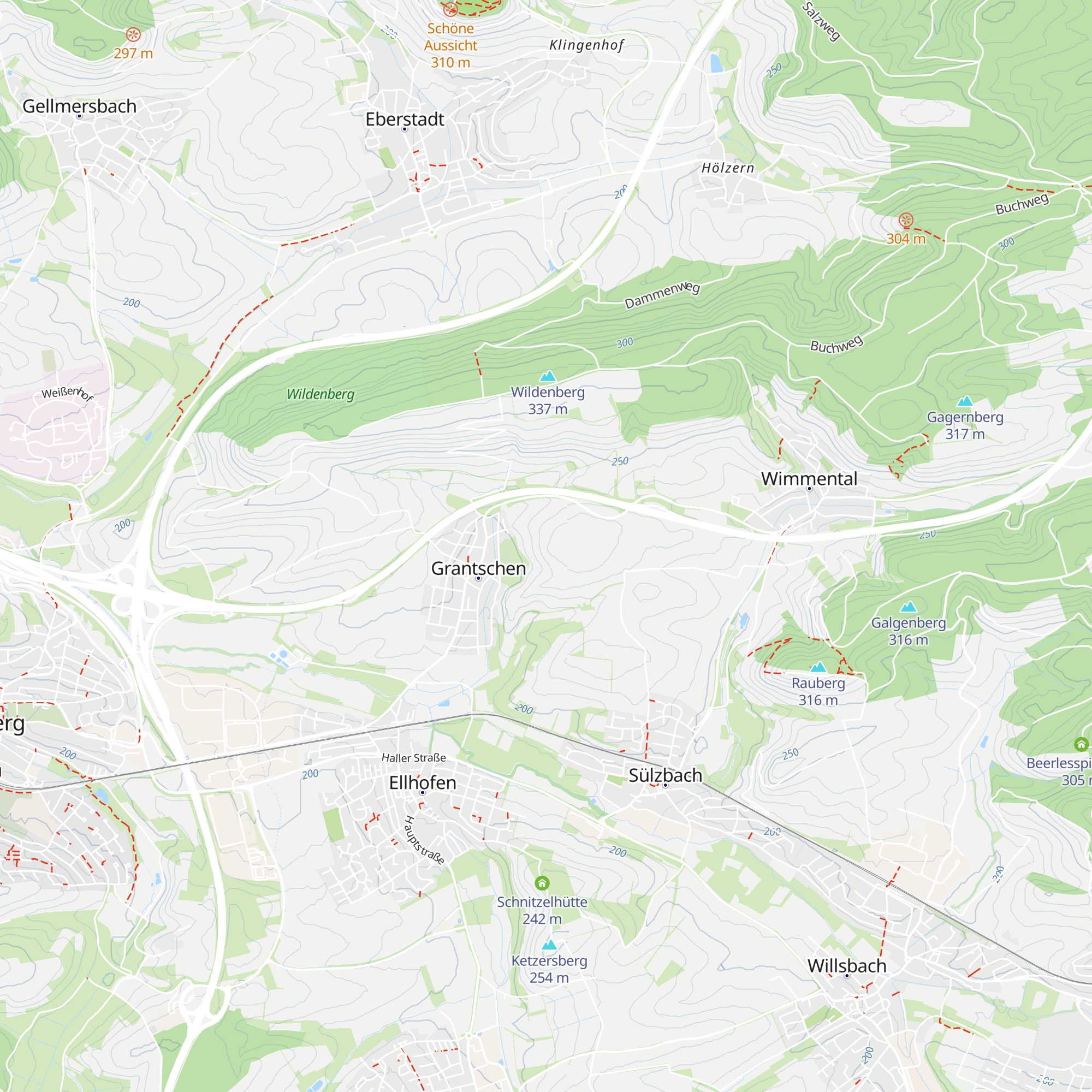 Hütte map