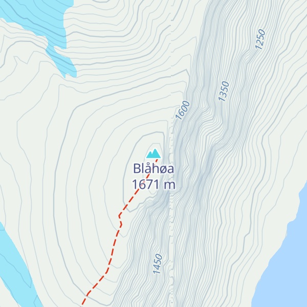Map of Blåhøa