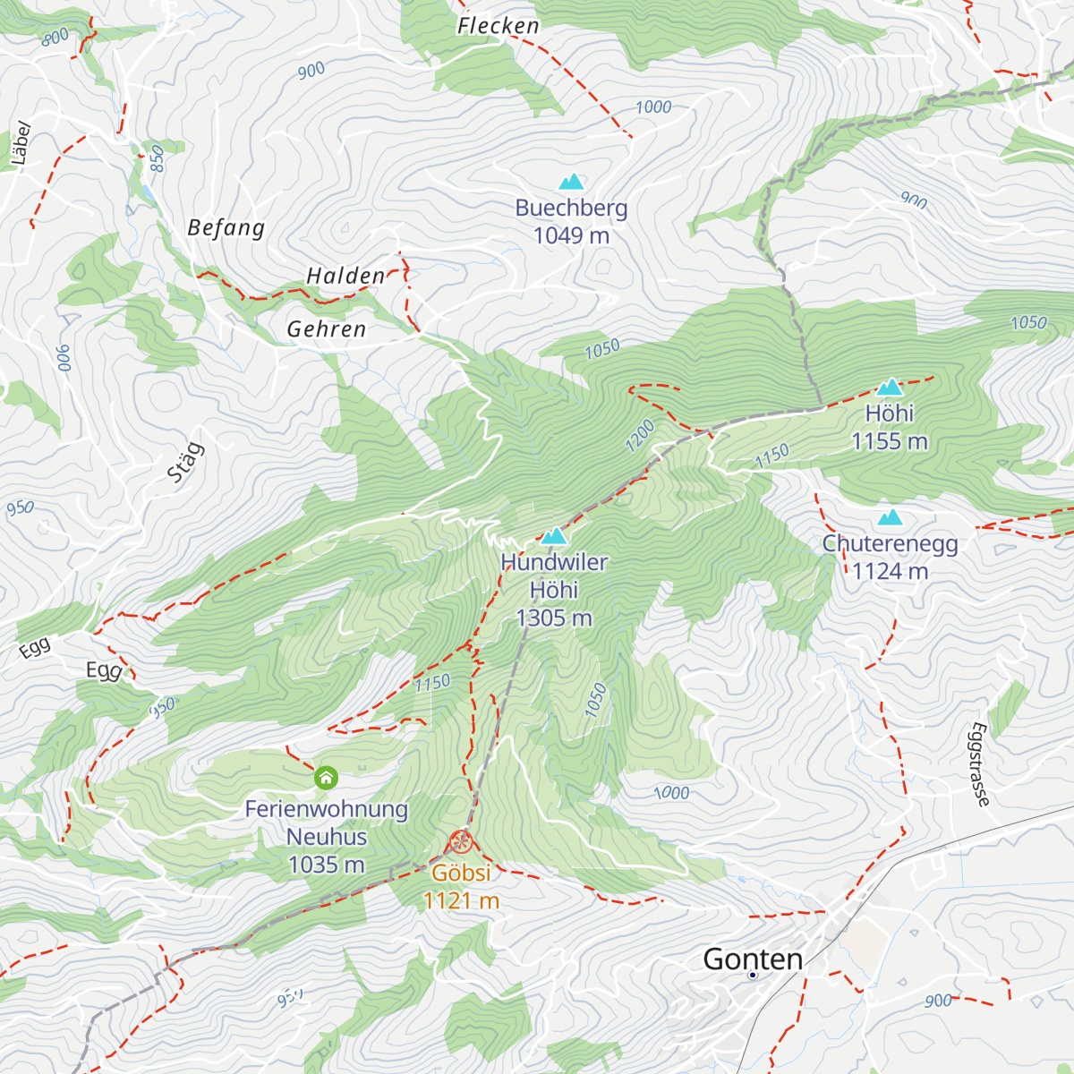 Berggasthaus Hundwiler Höhi map