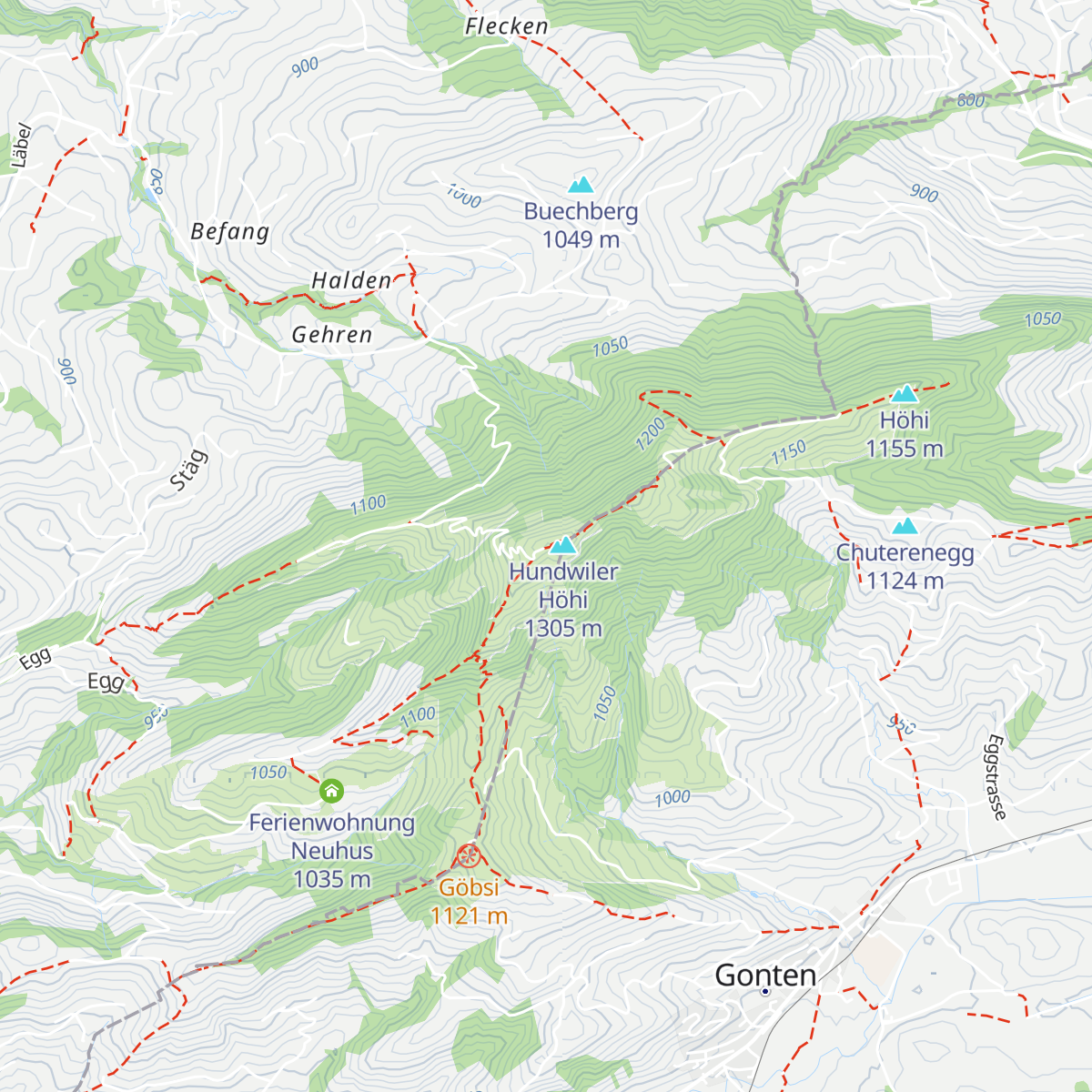 Berggasthaus Hundwiler Höhi map