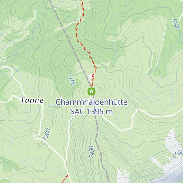 Map of Chammhaldenhütte SAC
