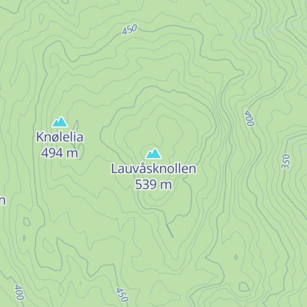 Map of Lauvåsknollen