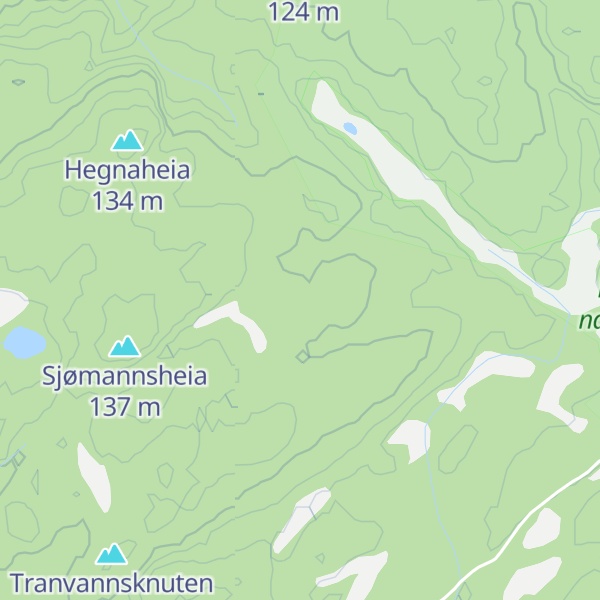 Map of Bjerkedalsheia