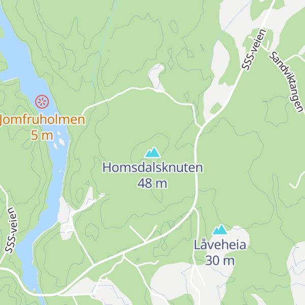 Map of Homsdalsknuten
