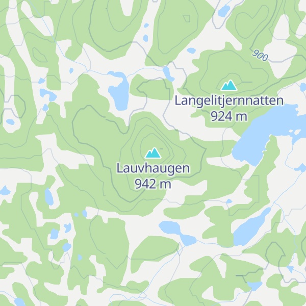 Map of Lauvhaugen