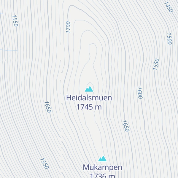 Map of Heidalsmuen