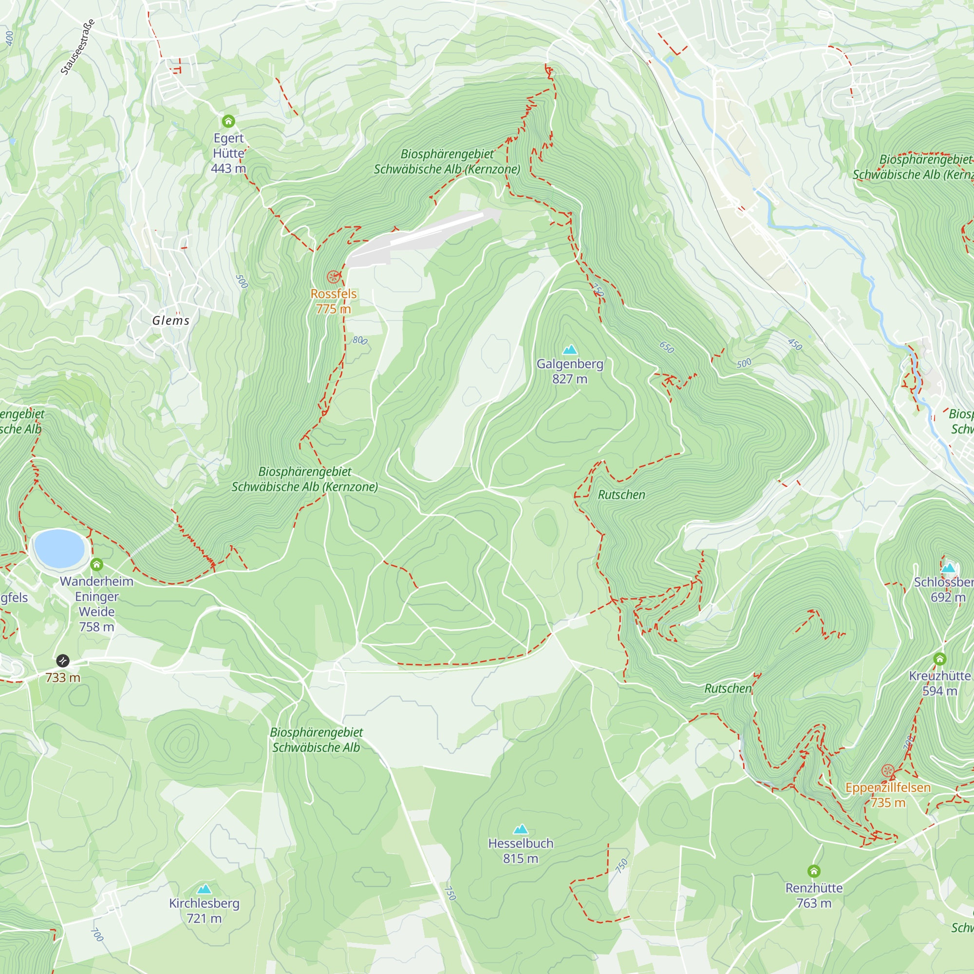 "Verlorene Hütte" map
