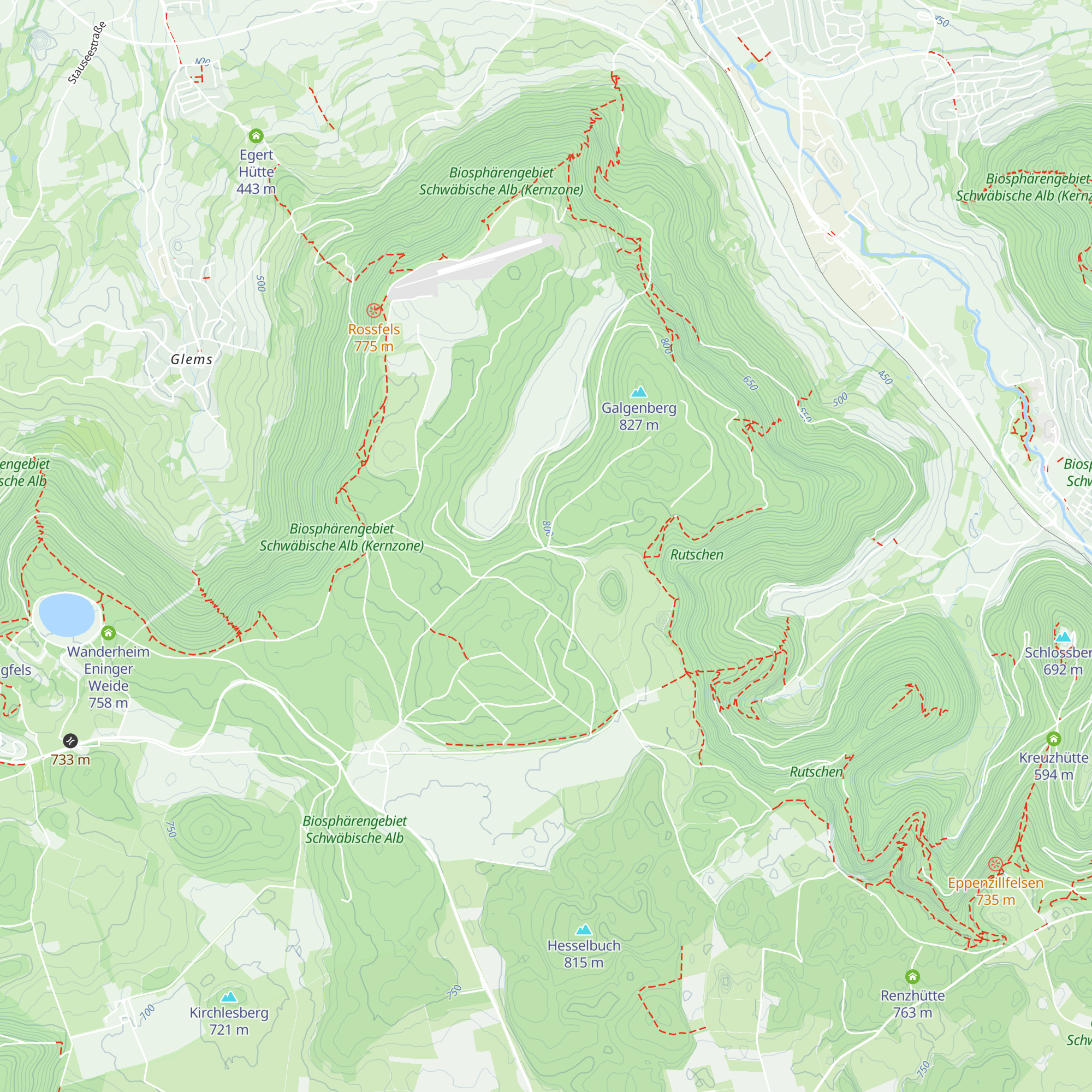 "Verlorene Hütte" map