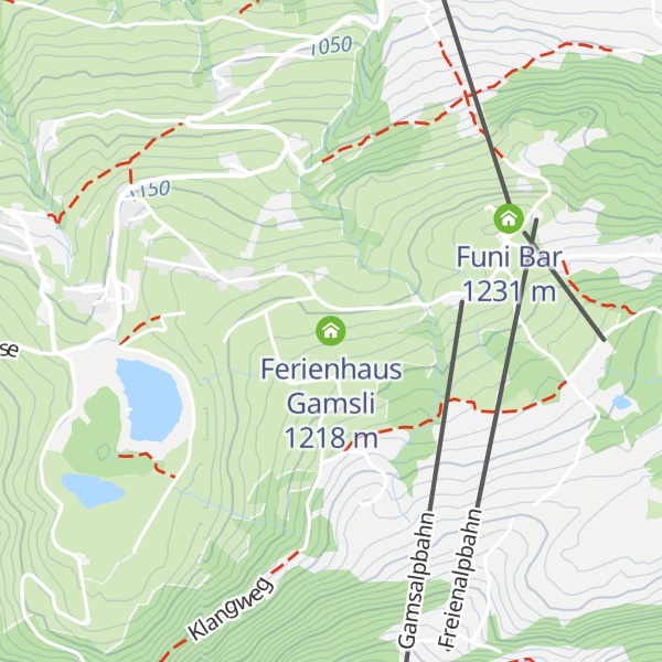 Map of Ferienhaus Gamsli
