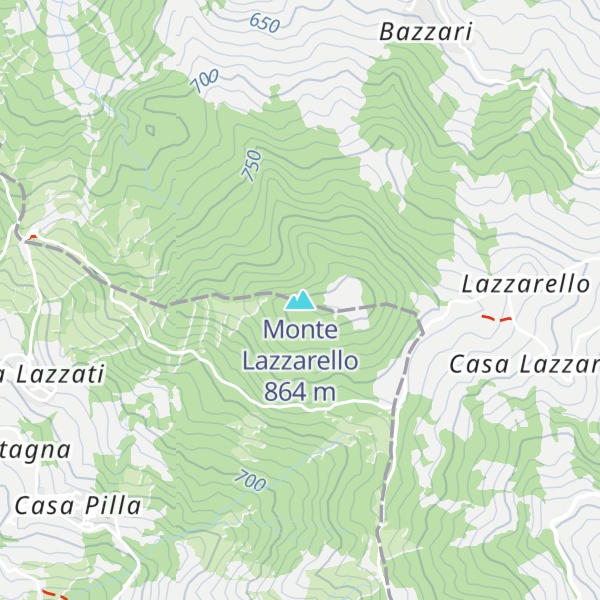 Map of Monte Lazzarello