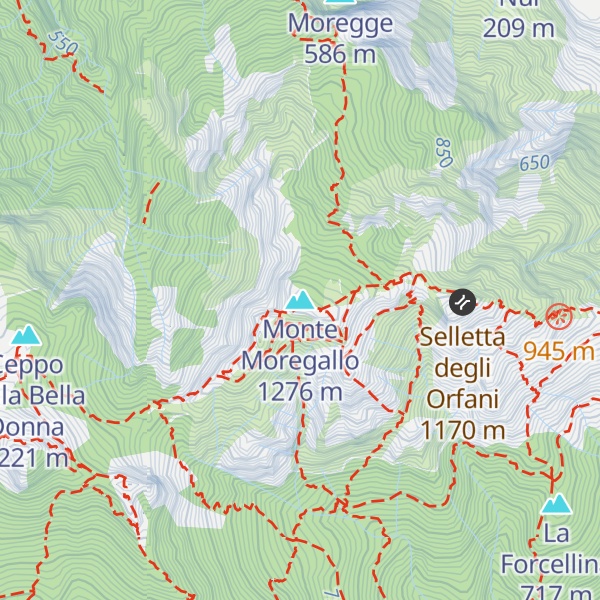 Map of Monte Moregallo