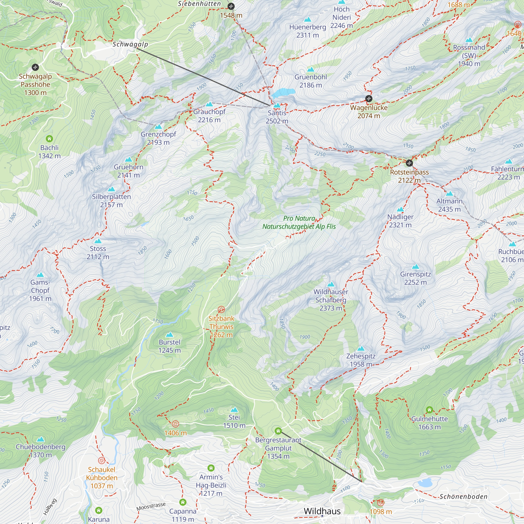 Langenbüel map