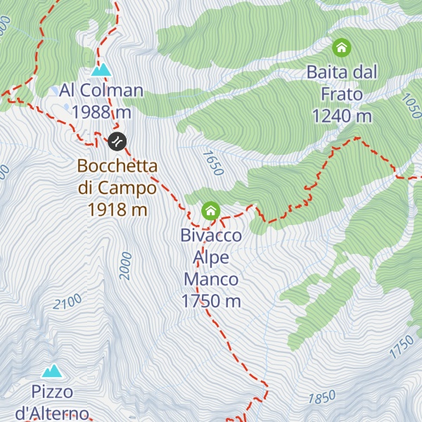 Map of Bivacco Alpe Manco