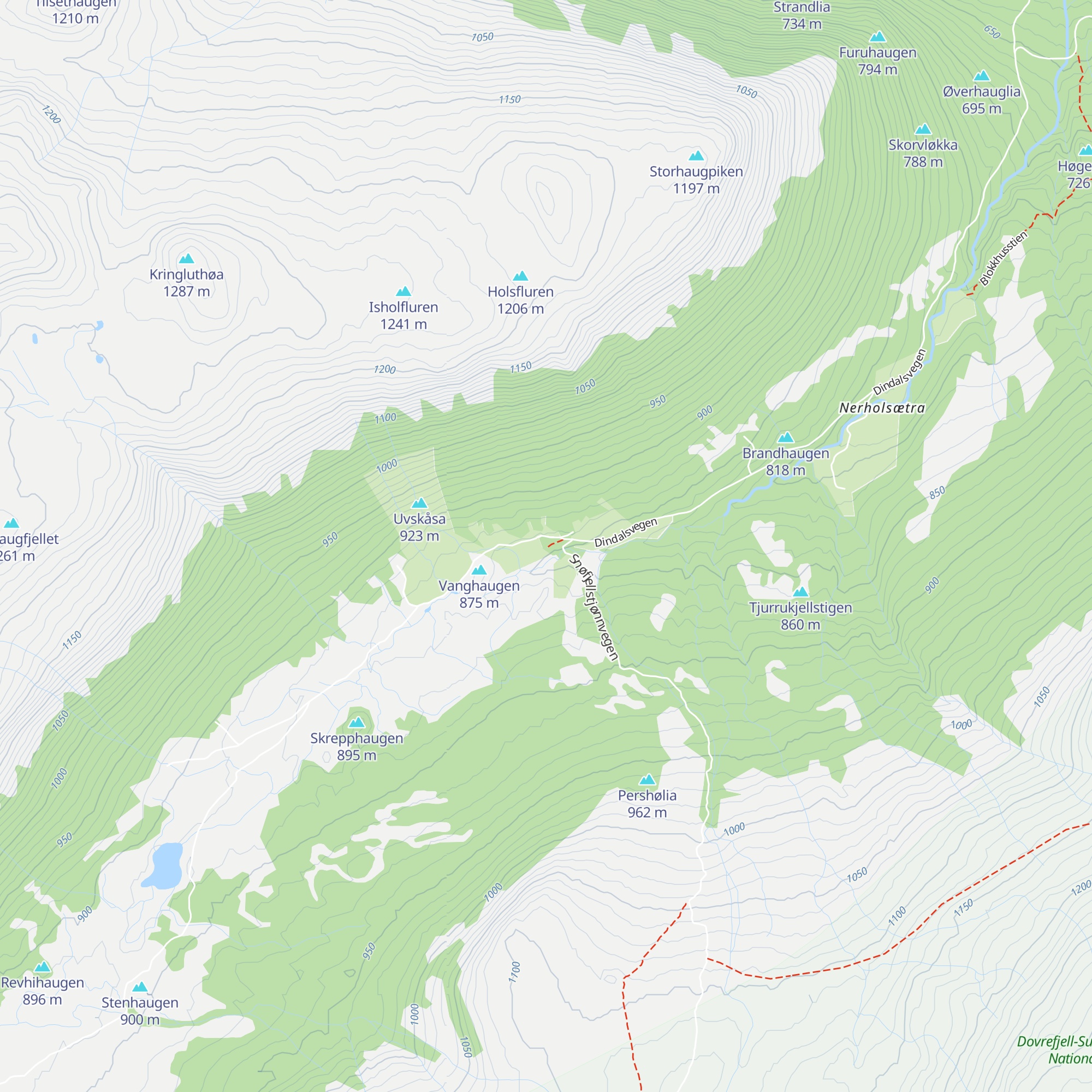 Dindalshytta map