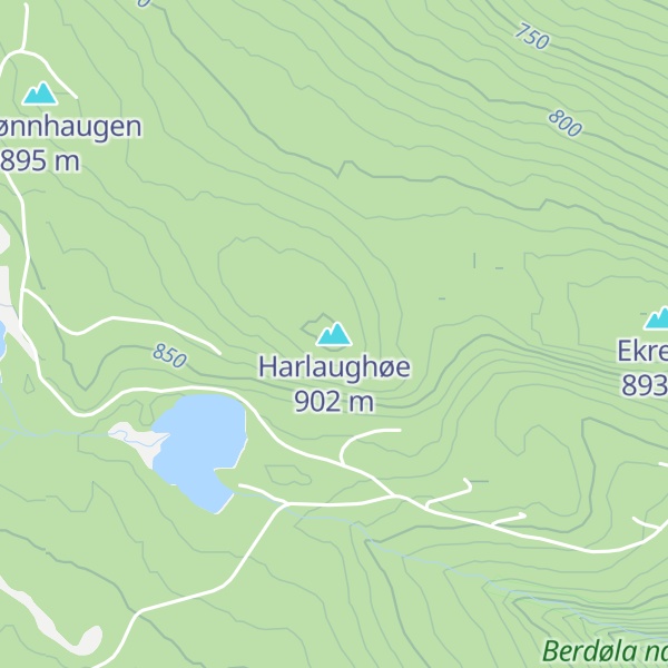 Map of Harlaughøe