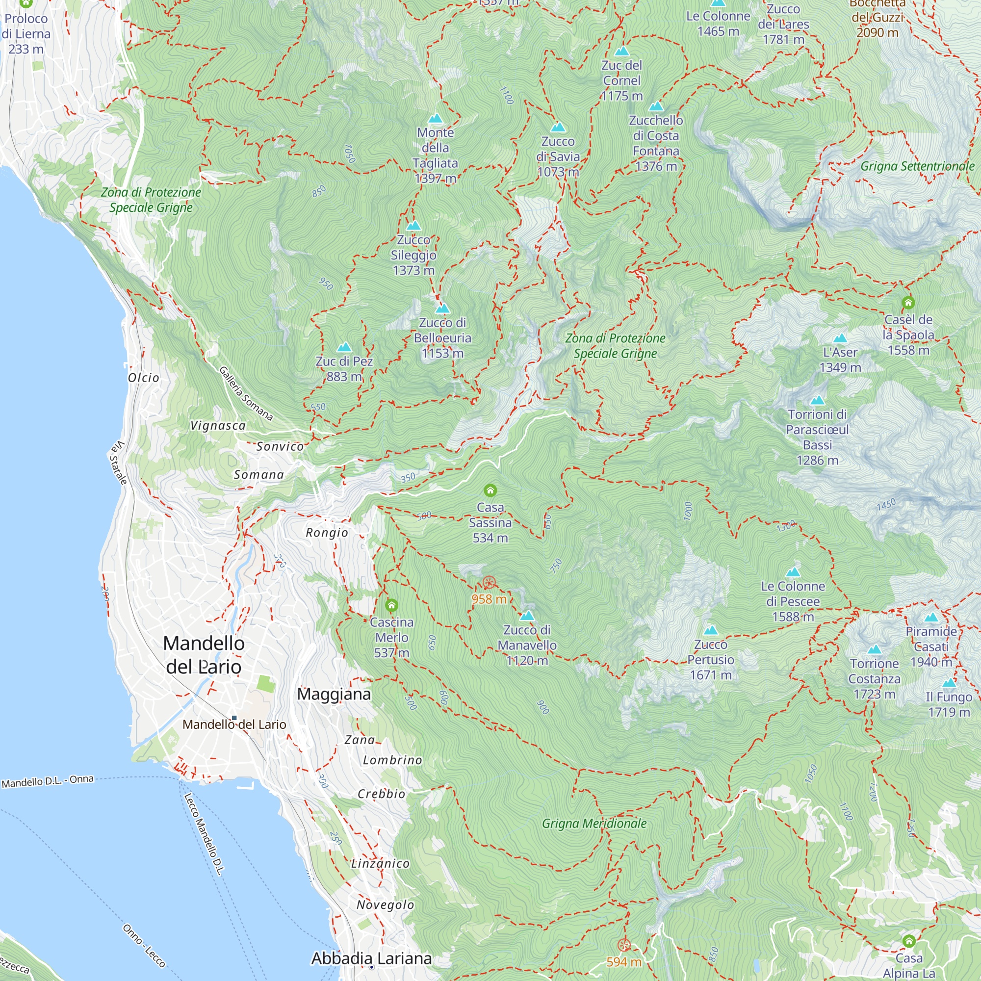 Casa Sassina map