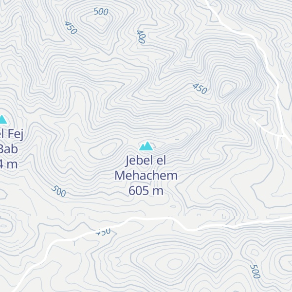 Map of Jebel el Mehachem
