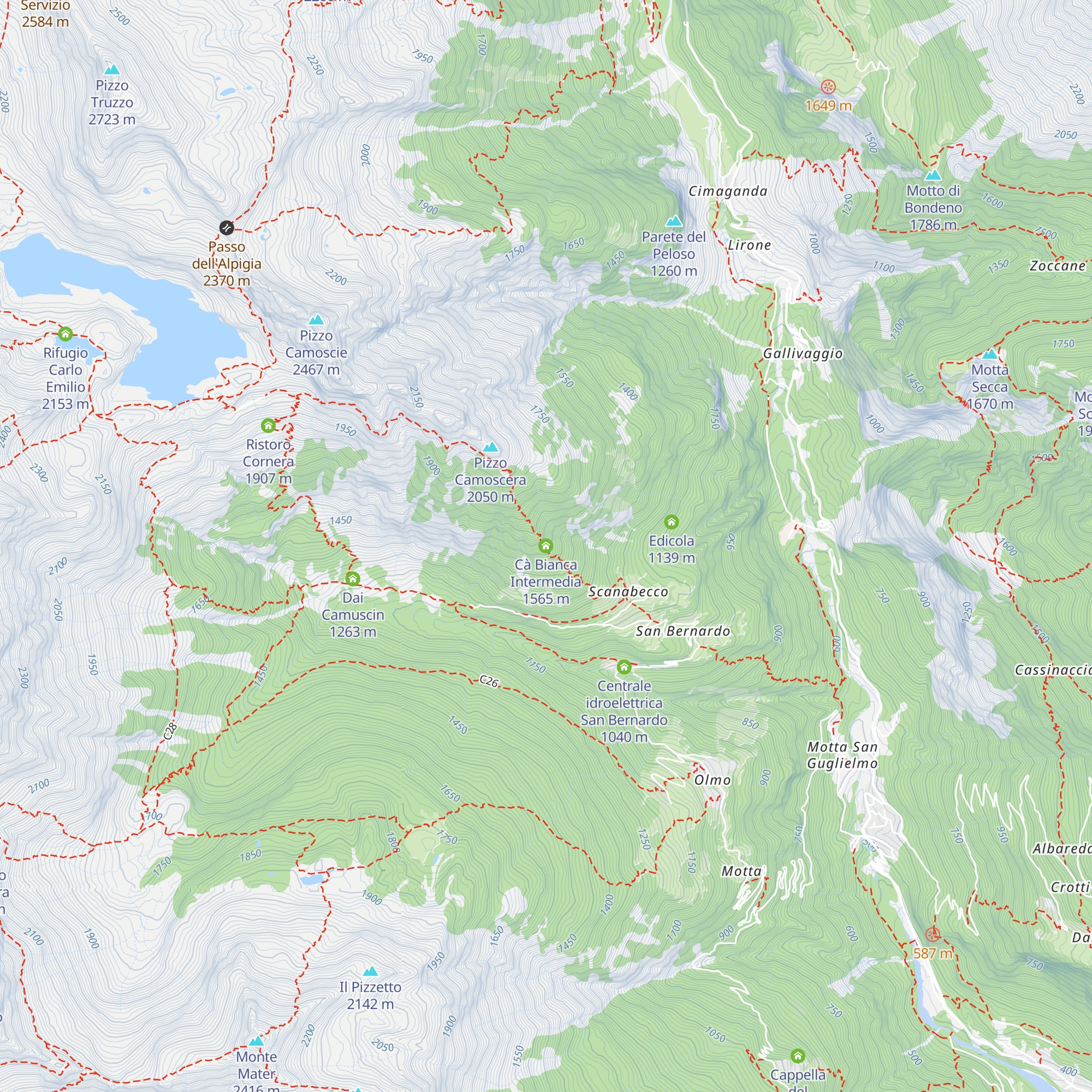 Cà Bianca Intermedia map