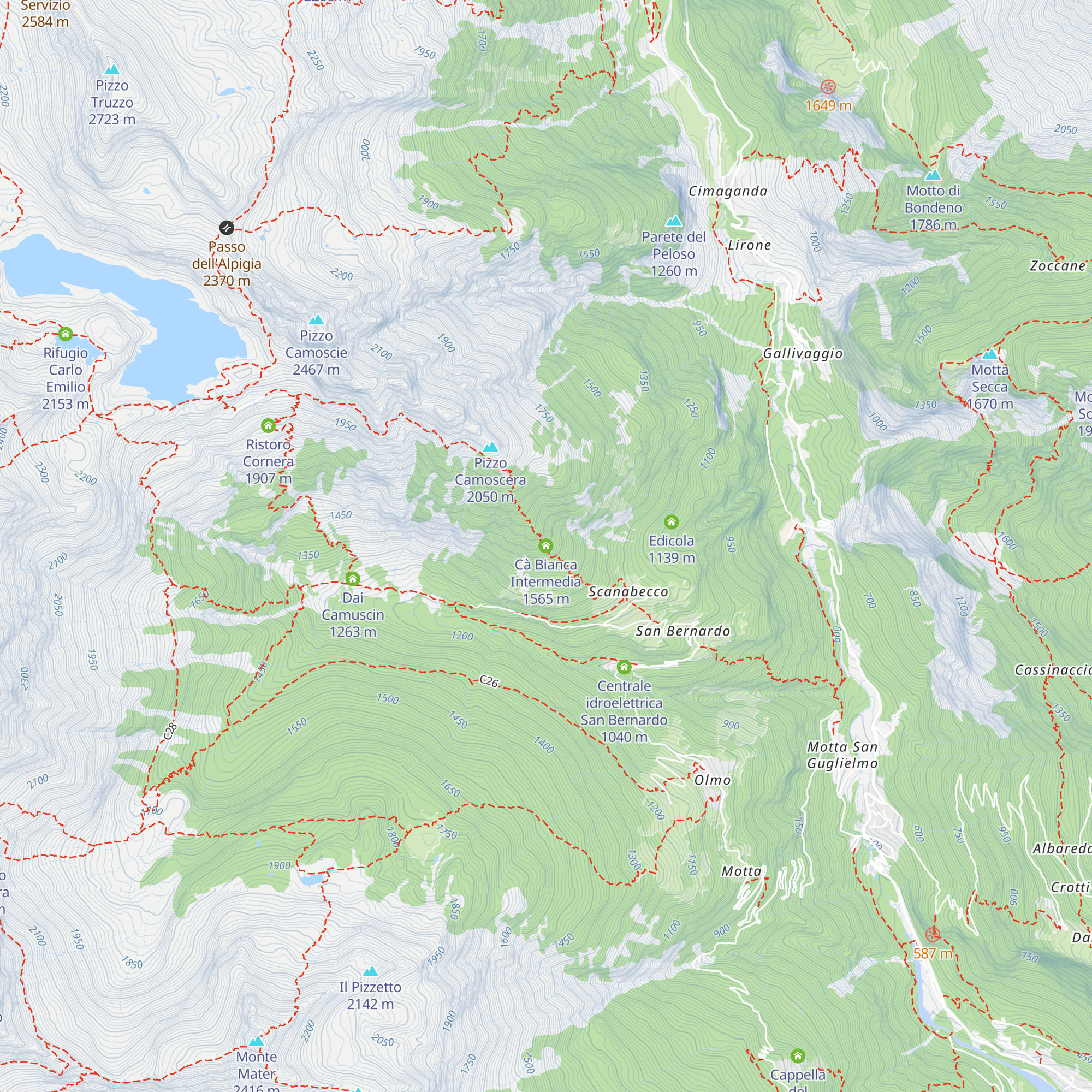 Cà Bianca Intermedia map