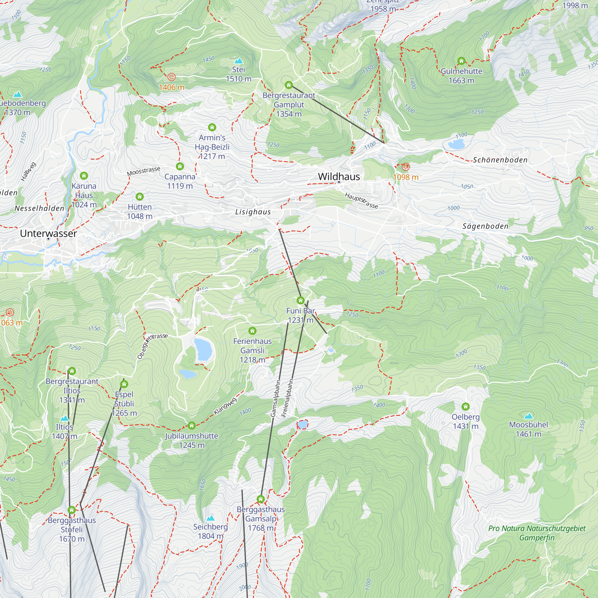 Berggasthaus Oberdorf map
