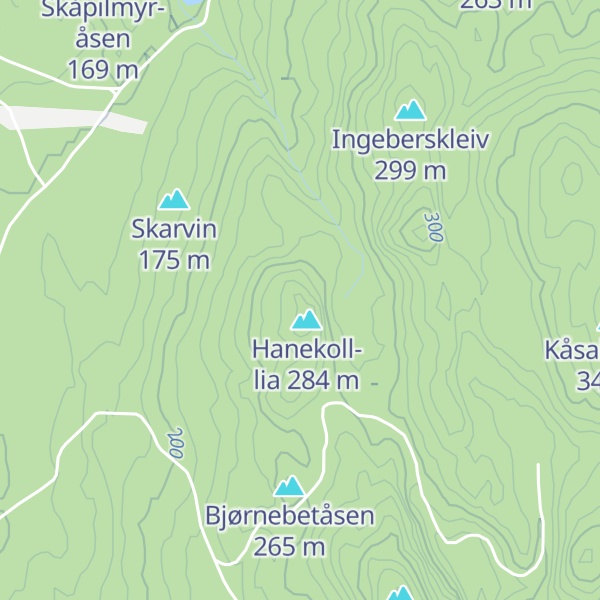 Map of Kvennhuskås-åsen
