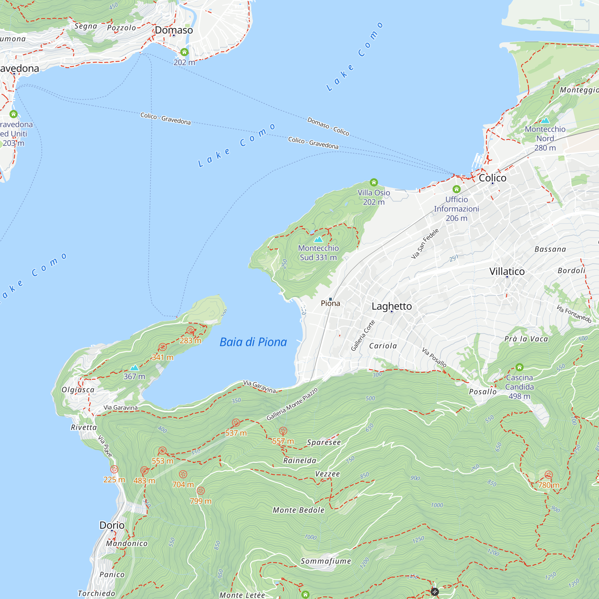 Kiosko Piona Beach map