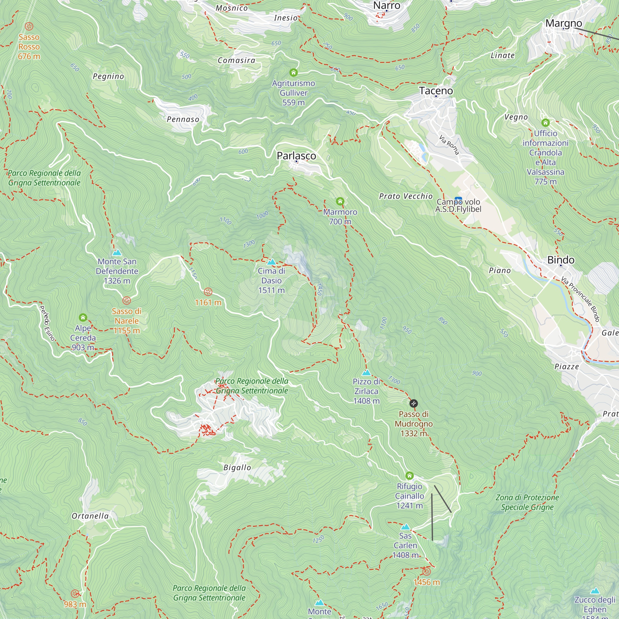 Bivacco Baitello Casis map