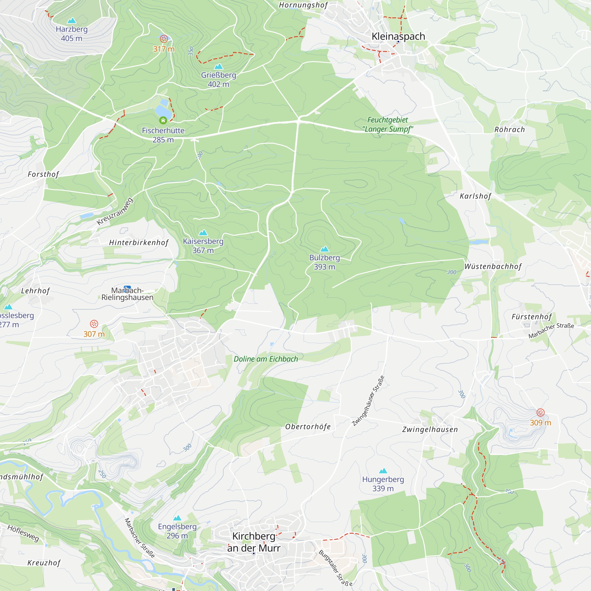 Eichbachhütte map