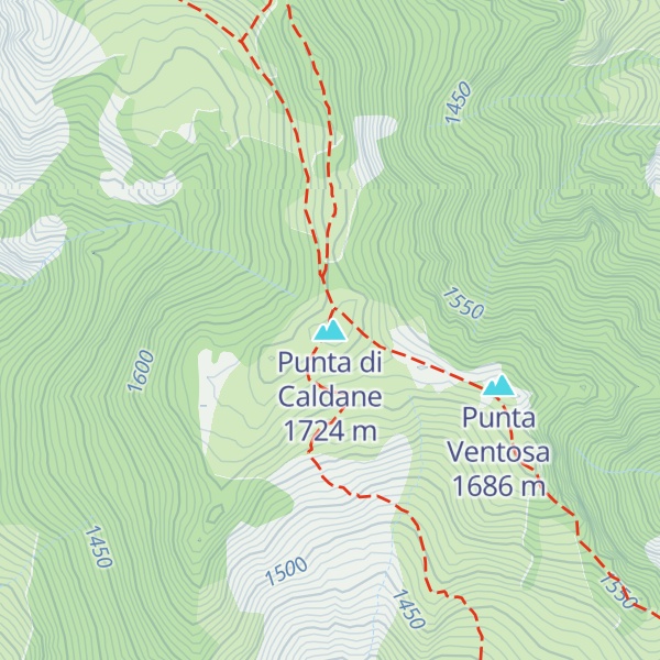 Map of Punta di Caldane