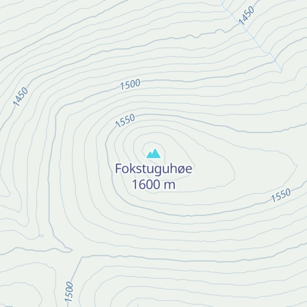Map of Fokstuguhøe