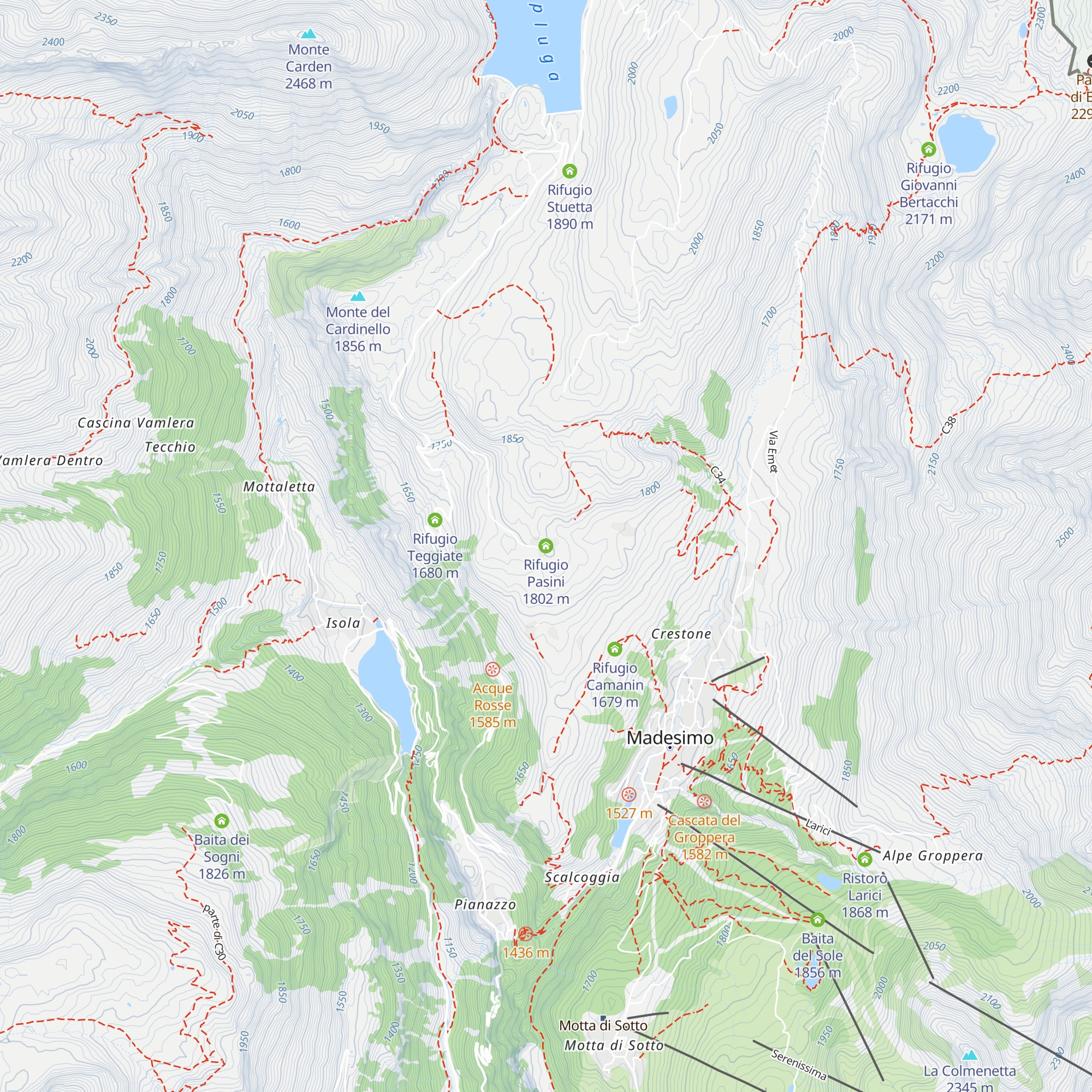 Rifugio Pasini map