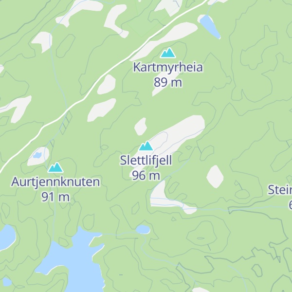Map of Slettlifjell