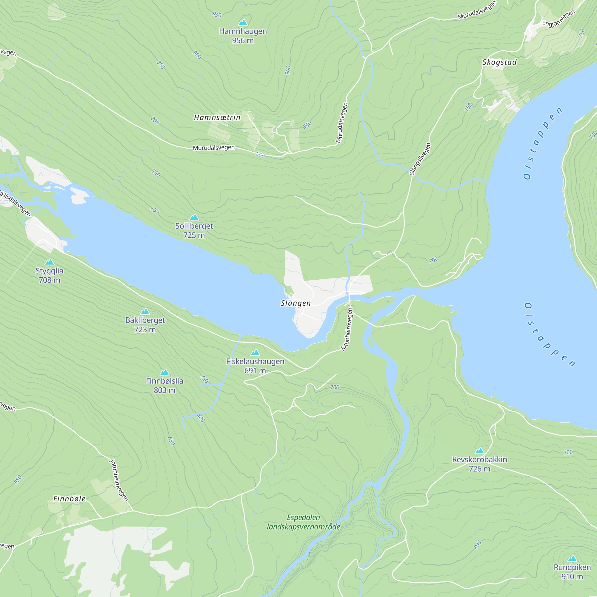 Slangen seter map