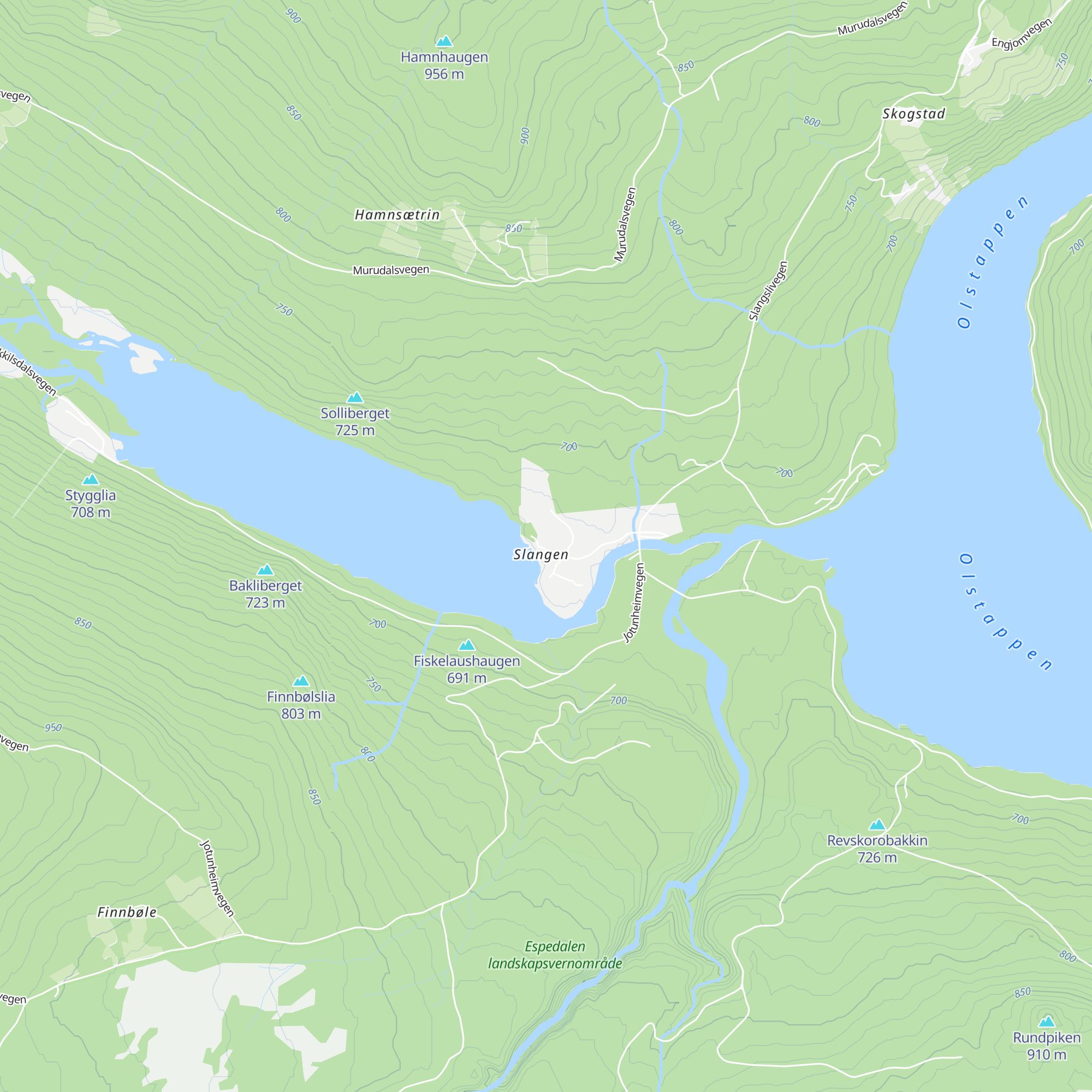 Slangen seter map