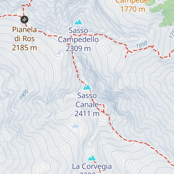 Map of Sasso Canale