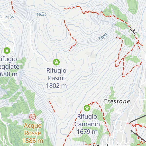 Map of Rifugio Mai Tardi