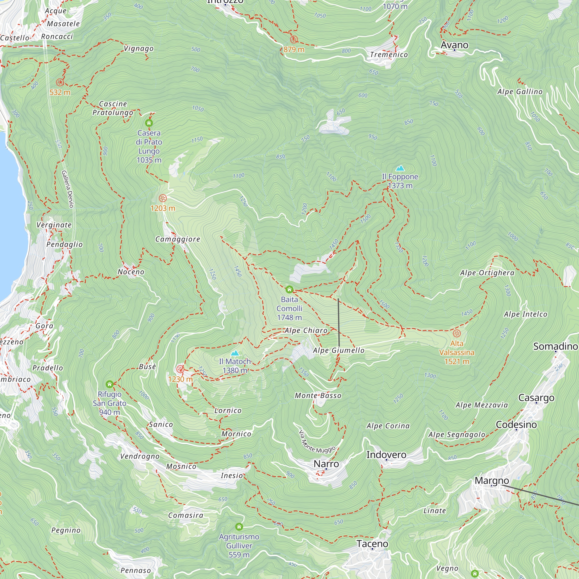 Baita Comolli map