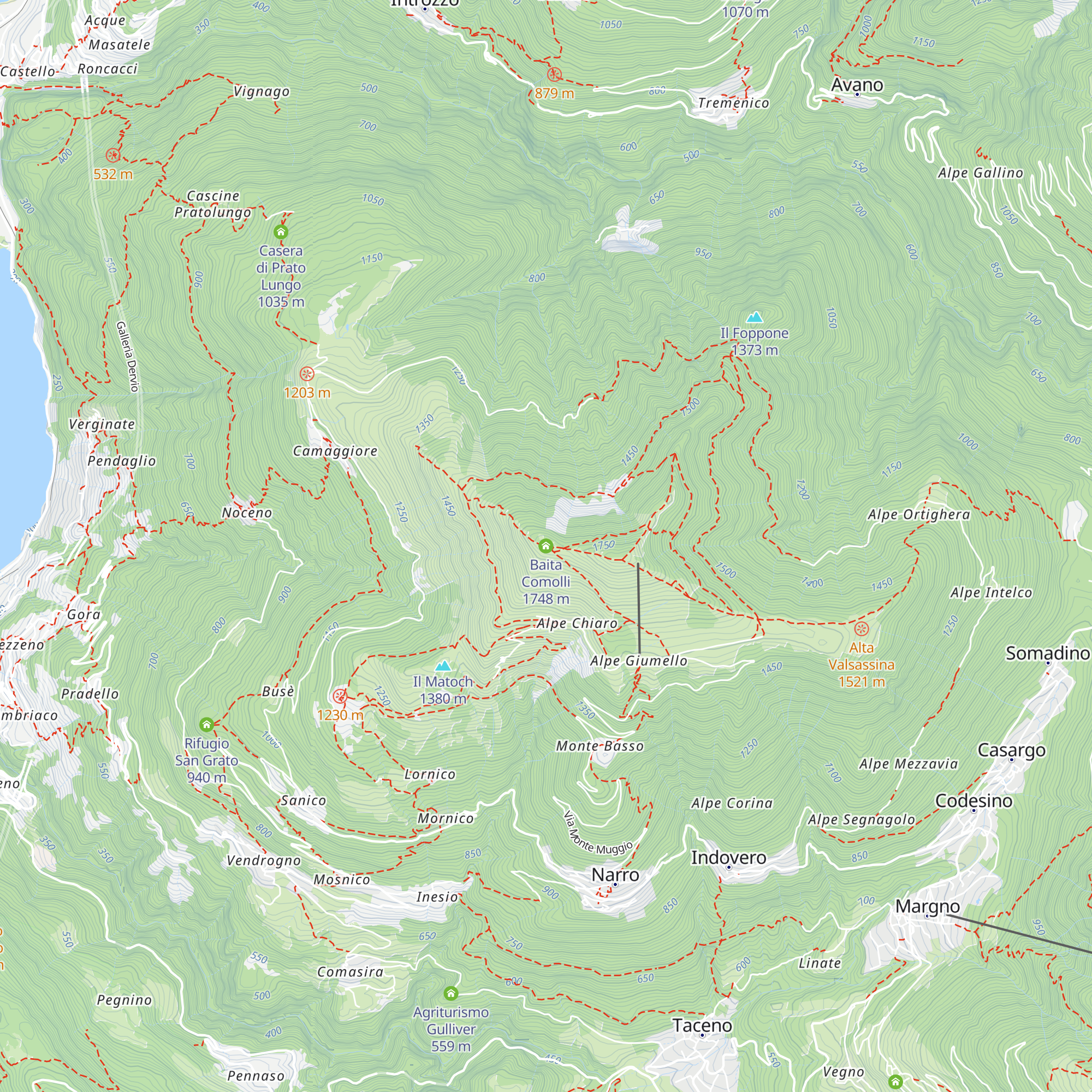 Baita Comolli map